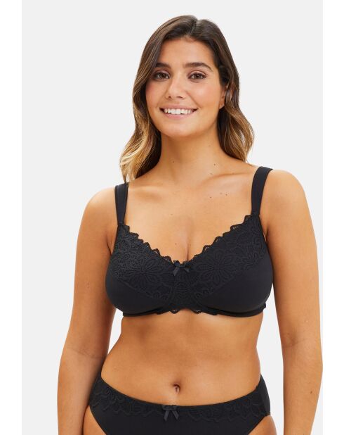 Soutien-gorge post-opératoire sans armatures Ava noir