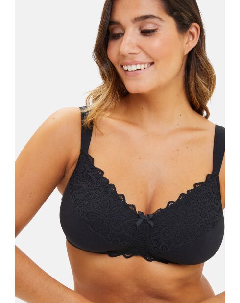 Soutien-gorge post-opératoire sans armatures Ava noir