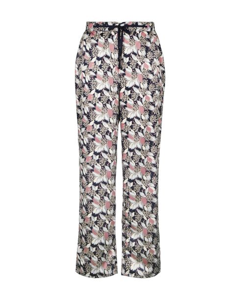 Pantalon homewear Idole imprimé floral bleu rose
