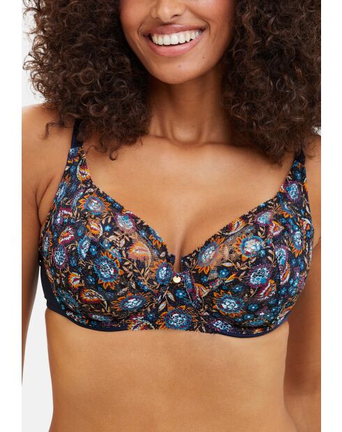 Soutien-gorge Suzie Fantaisie imprimé floral gipsy bleu marine
