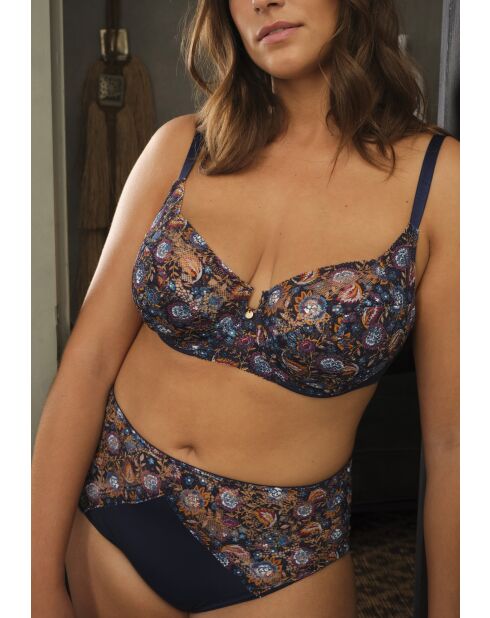 Soutien-gorge Suzie Fantaisie imprimé floral gipsy bleu marine