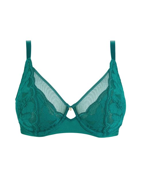 Soutien-gorge Romance vert émeraude