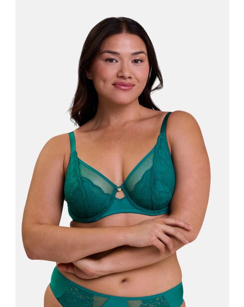 Soutien-gorge Romance vert émeraude