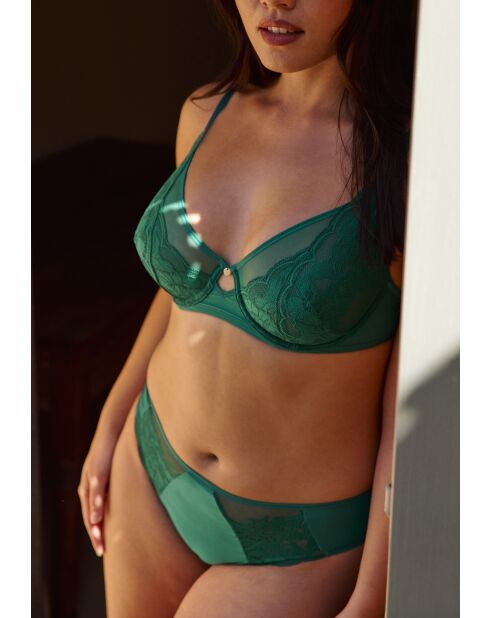 Soutien-gorge Romance vert émeraude