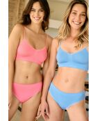 Lot de 2 brassières sans armatures Zen Attitude bleuet + rose corail
