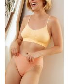 Lot de 2 brassières sans armatures Zen Attitude jaune + rose corail
