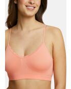 Lot de 2 brassières sans armatures Zen Attitude jaune + rose corail