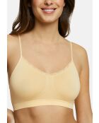 Lot de 2 brassières sans armatures Zen Attitude jaune + rose corail