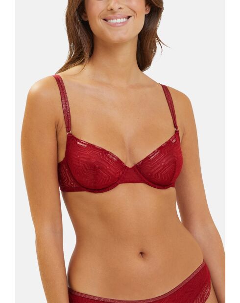 Soutien-gorge Somptueuse rouge dahlia