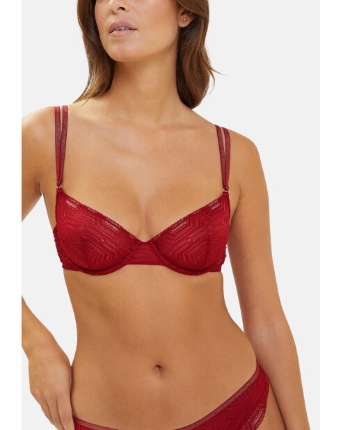 Soutien-gorge Somptueuse rouge dahlia
