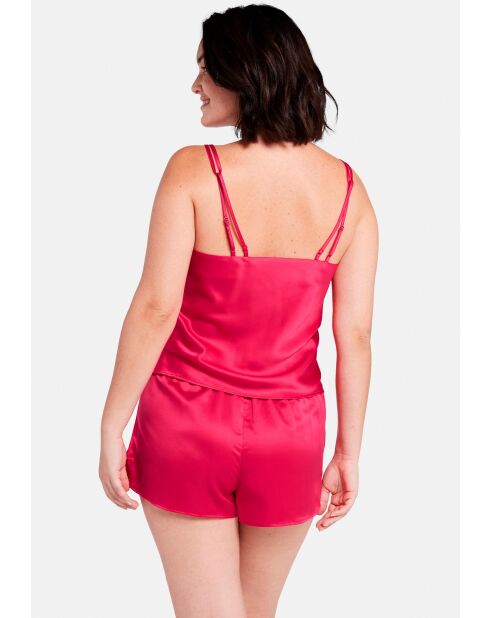 Short homewear Glam Chic rose rouge