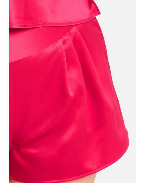 Short homewear Glam Chic rose rouge