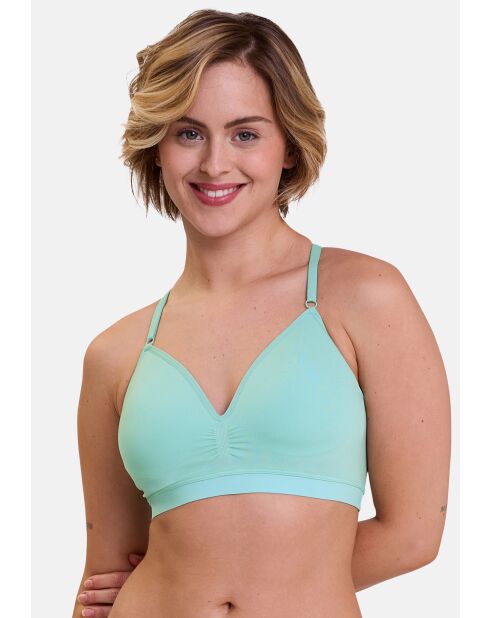 Brassière Zen Light Dentelle turquoise pastel