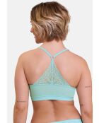 Brassière Zen Light Dentelle turquoise pastel