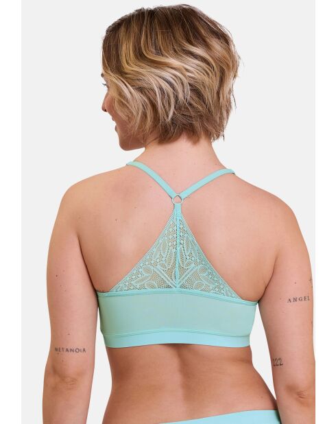 Brassière Zen Light Dentelle turquoise pastel