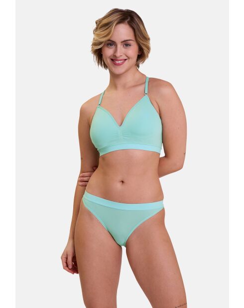 Brassière Zen Light Dentelle turquoise pastel