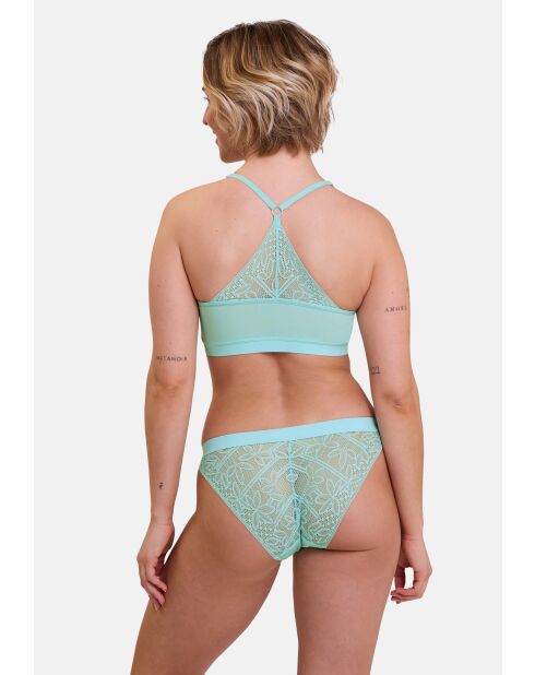 Brassière Zen Light Dentelle turquoise pastel