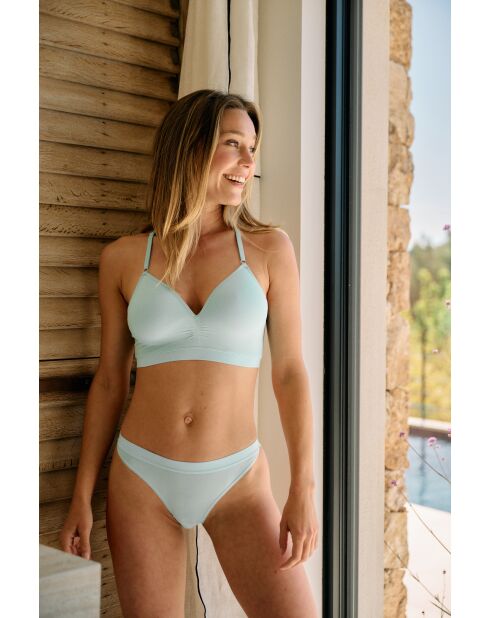 Brassière Zen Light Dentelle turquoise pastel