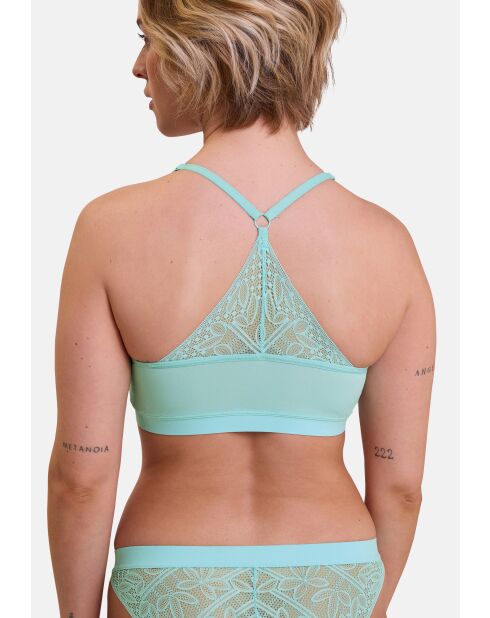 Brassière Zen Light Dentelle turquoise pastel