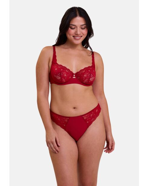 Soutien-gorge corbeille à armatures Lily rouge rubis