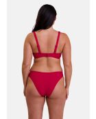 Haut de maillot de bain Glamourous Textured cerise