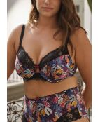 Soutien-gorge Mathilde imprimé vegetal jungle noir