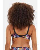 Soutien-gorge Mathilde imprimé vegetal jungle noir