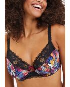 Soutien-gorge Mathilde imprimé vegetal jungle noir