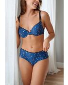 Soutien-gorge Espiègle imprimé oiseaux bleu