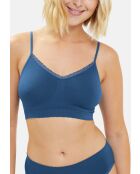Lot de 2 brassières sans armatures Zen Attitude mauve opera + bleu veritable