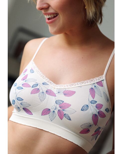 Brassière sans armatures Zen Fantaisie imprimé feuillage zen