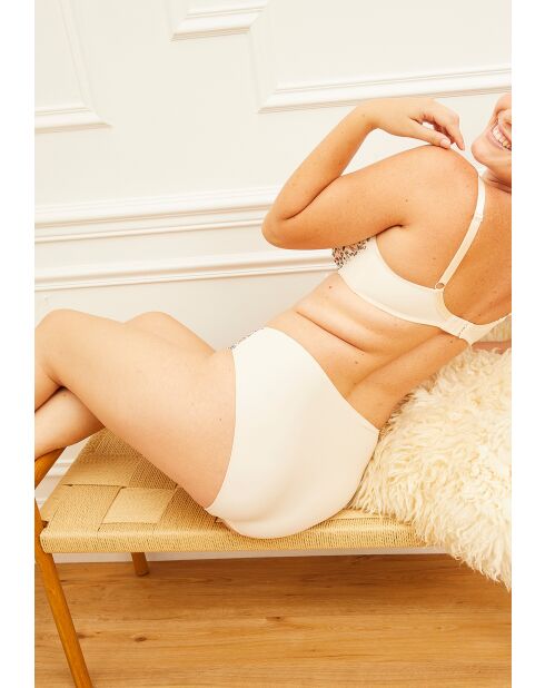Soutien-gorge Elise Fantaisy imprimé liberty ivoire et cabernet