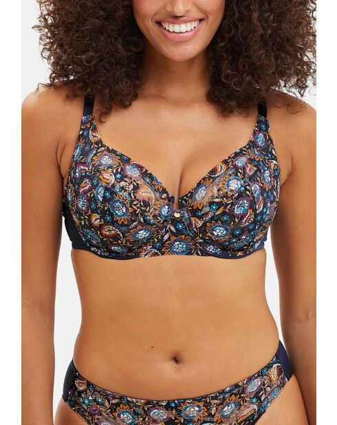 Soutien-gorge Suzie Fantaisie imprimé floral gipsy bleu marine