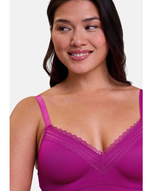 Soutien-gorge brassière Agathe rose fuchsia