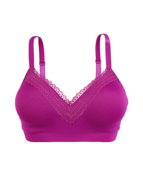 Soutien-gorge brassière Agathe rose fuchsia