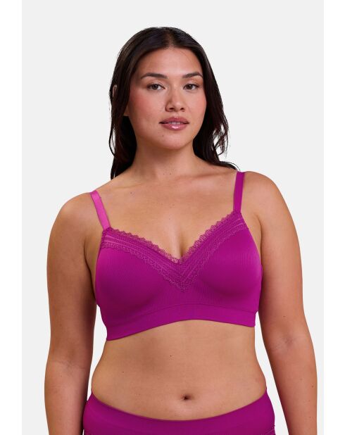 Soutien-gorge brassière Agathe rose fuchsia