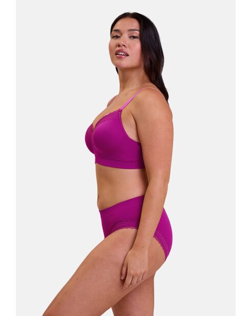 Soutien-gorge brassière Agathe rose fuchsia
