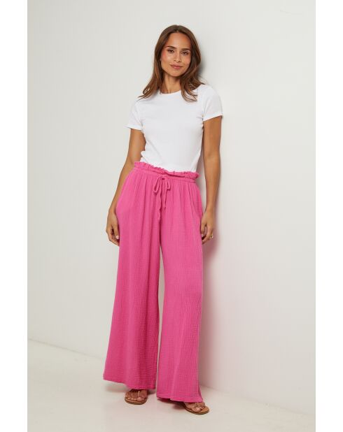 Pantalon Adélaïde rose