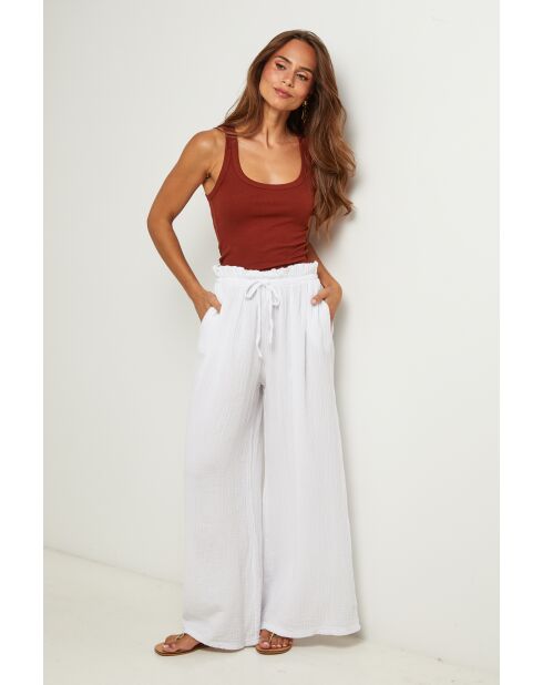 Pantalon Constance blanche