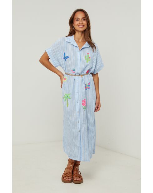 Robe Chemise Eugénie bleu ciel