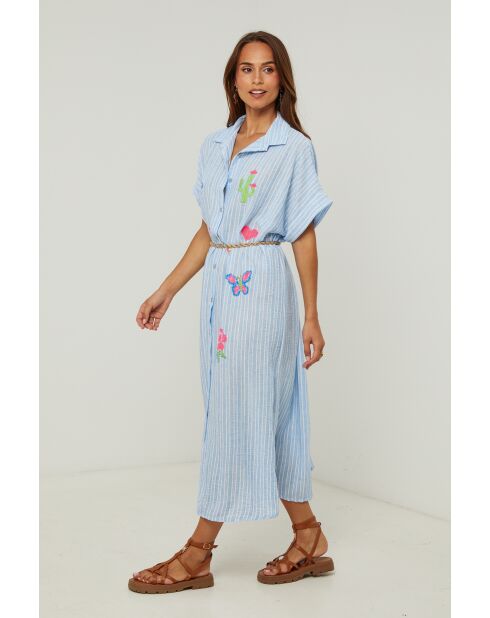 Robe Chemise Eugénie bleu ciel
