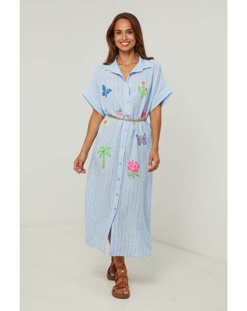 Robe Chemise Eugénie bleu ciel