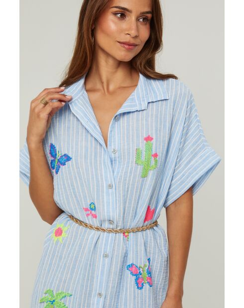Robe Chemise Eugénie bleu ciel
