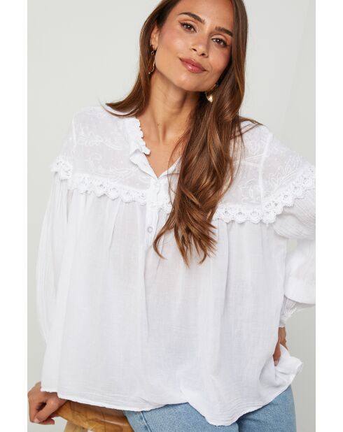 Blouse Athéna blanche