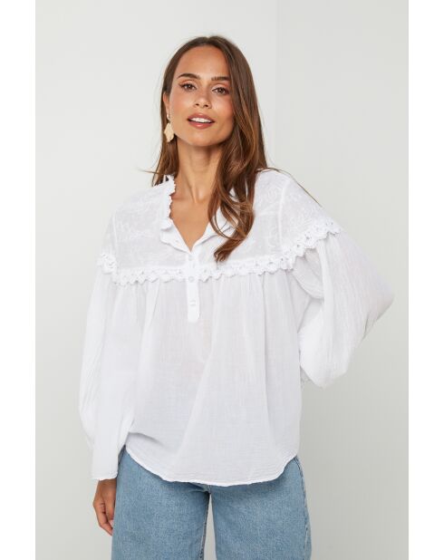 Blouse Athéna blanche