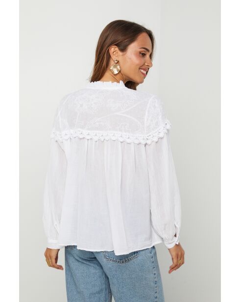 Blouse Athéna blanche