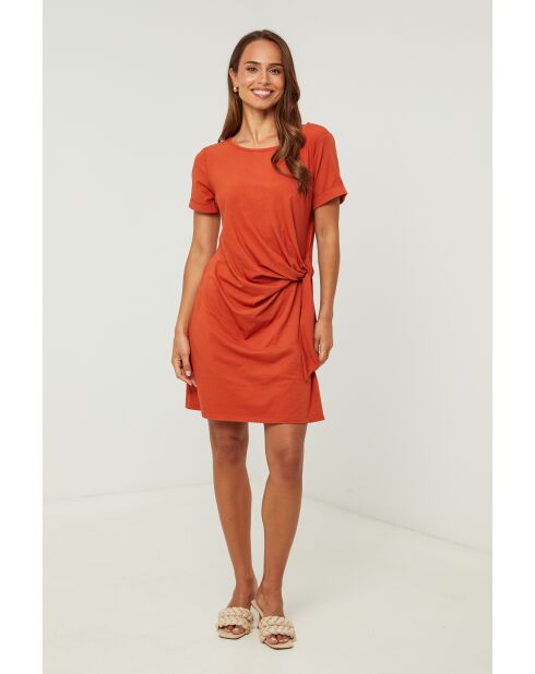Robe Camélia brique