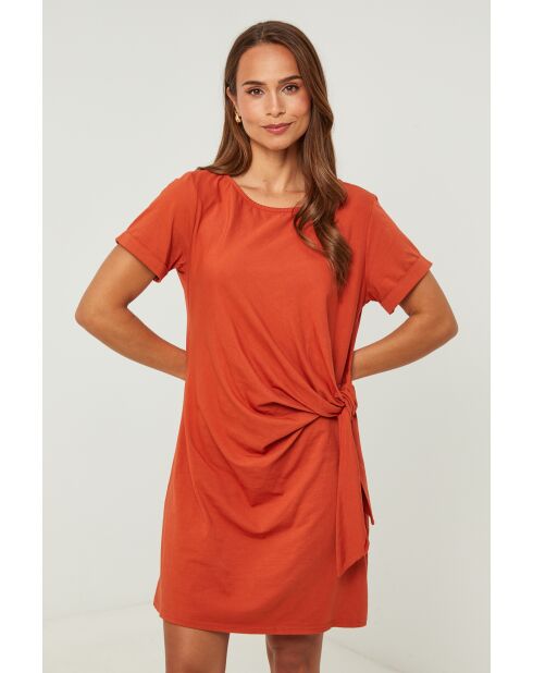 Robe Camélia brique