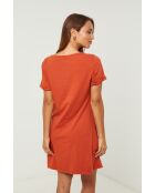 Robe Camélia brique