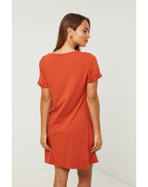 Robe Camélia brique
